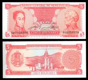 Venezuela 5 Bolivares 1989 P70b UNCIRCULATED - Picture 1 of 1