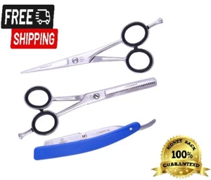 6 "Corte de pelo profesional tijeras japonesas adelgazamiento de tijeras de barbero Set Kit - Imagen 1 de 5