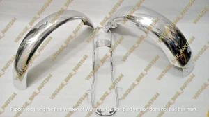 Honda CL72 CL77 (1962 - 1967) 305 Scrambler Aluminum Polished Mudguard set - Picture 1 of 8