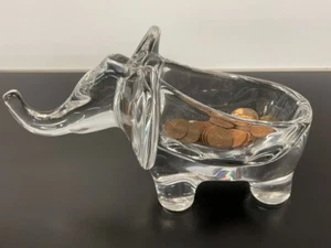 ART VANNES GLASS ELEPHANT TRINKET DISH~ Made in France - Picture 1 of 8