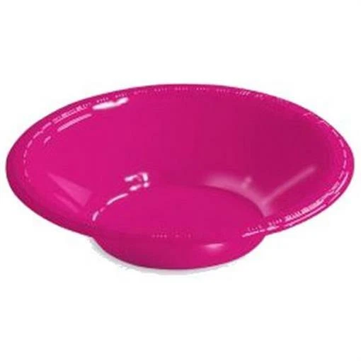 Hot Magenta 12oz Plastic Bowls 20 Per Pack Tableware Decorations Party Supplies - Image 1 of 1