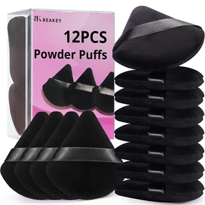 12Pcs Triangle Powder Puffs for Face Powder and Loose Makeup Applications - Picture 1 of 12