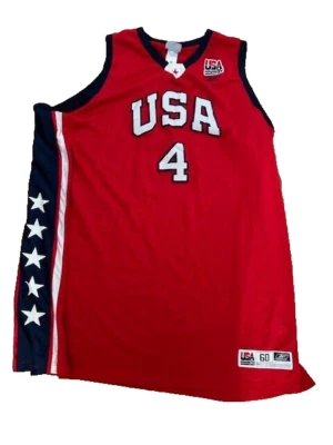 Camiseta deportiva de baloncesto del equipo de Estados Unidos Reebok #4 Allen Iverson talla 60 - envío gratuito Foto 1 de 4