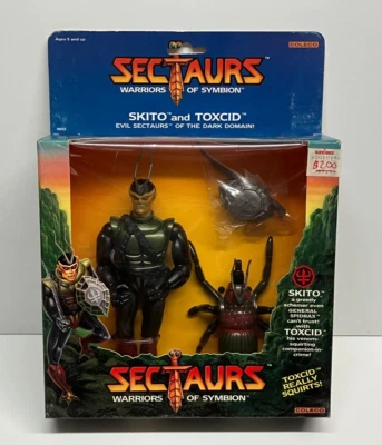Figura de acción vintage 1984 Coleco SECTAURS Warriors of Symbion SKITO y TOXCID  Foto 1 de 4