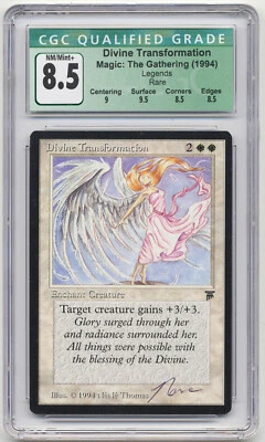 Graded Signed Divine Transformation CGC 8.5 Q++ Legends Artist NeNe Thomas MTG! - Image 1 of 2