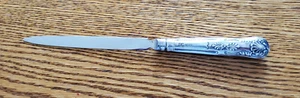 HALLMARKED KINGS PATTERN STERLING HANDLE LETTER OPENER-8 1/2" #6-NO MONO - Picture 1 of 6