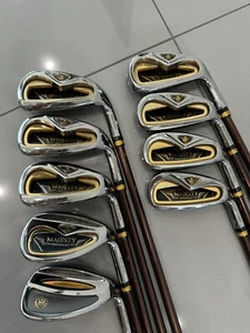 MARUMAN MAJESTY PRESTIGIO GOLD PREMIUM 9PC R-FLEX IRONS WEDGES SET GOLF CLUBS - Picture 1 of 15