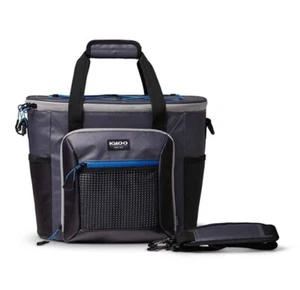 IGLOO 4902867 Marine Elite Charcoal Blue 28 Can Insulated Tote Cooler Bag - Picture 1 of 9