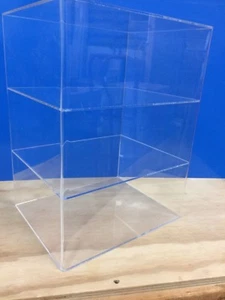 DS-Acrylic Lucite Countertop Display ShowCase 12" x 9.5" x 16"h 2 shelves - Picture 1 of 2
