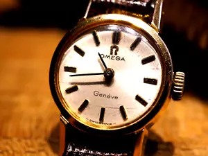 Original Omega Geneve Damen Uhr in Edelstahl vergoldet - Bild 1 von 5