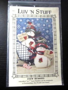 Snow Buddies Luv 'N Stuff SB49 You Melt My Heart Snowman I Love Snow Ornaments - Picture 1 of 4