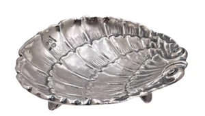 Cacchione renommierte italienische Sterlingsilber muschelförmige Nuss-/Schmuckschüssel - Bild 1 von 5