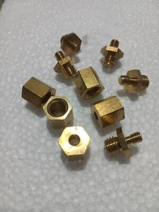 BRASS LOCATOR FIXINGS FOR SIGN LETTERS - Picture 1 of 5