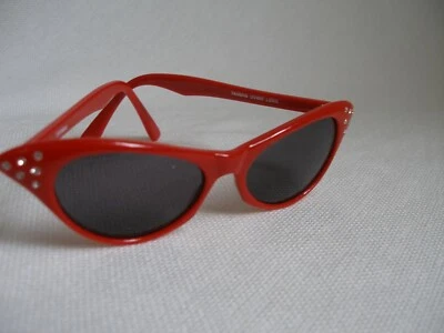 Novedades Niña Rojo Gato Gafas con Estrás Borde UV400 Lente Nuevo  Foto 1 de 4