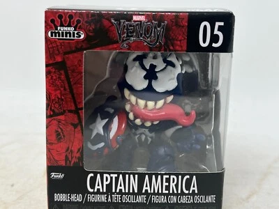 Captain America #05 FUNKO Minis MARVEL Venom Bobble-Head Figure SEALED NEW INBOX - Image 1 of 3