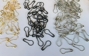 Mini aghi di sicurezza piccoli ormeggi chiudi argento oro nero metallo - Foto 1 di 15