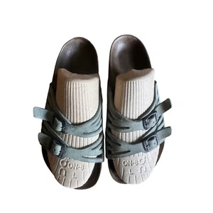 Birkenstock Slides Sandals Adjustable Buckle Straps Green Women's Size 5(36) - Picture 1 of 5