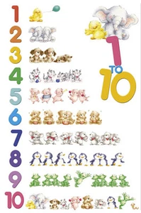 POSTER 1 to 10 Baby Animals - Picture 1 of 1