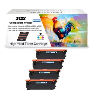 212X BKCMY Compatible Toner Cartridge for HP 212X M578c M578z M554dn M555dn M555 - Picture 1 of 9