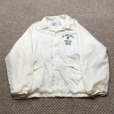 Chaqueta De Colección New Jersey Devils Para Hombre Grande Blanca 1990 Hockey Tenis Años 90 Foto 1 de 4