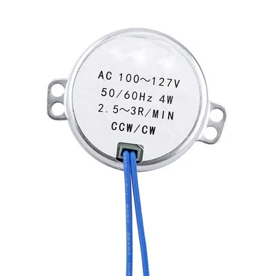 (2.5-3RPM)AC 100-127V 4W Synchronous Motor 50/60Hz CCW/CW Geared Motor Tool - Image 1 of 4