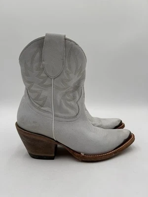 Women’s Idyllwind Wheels Western White Leather Pull On Ankle Boots Size 6.5B - Image 1 of 4