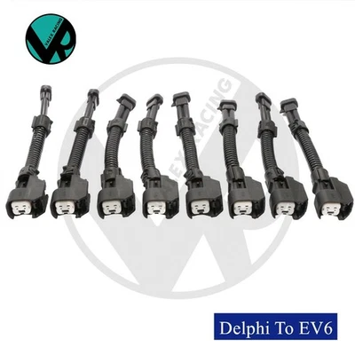 Caja (8) EV6 Femle a Delphi Macho Inyector de Combustible Conector Adaptador para Motor Gm Foto 1 de 4