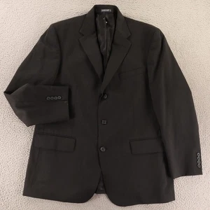 Nautica Jacket L 44R Charcoal Gray 100% Wool Twill Sport Coat Classic Blazer - Picture 1 of 18