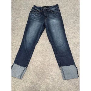 1822 Denim Jeans Women’s Size 6 Blue Taylor Cuffed Stretch Mid Rise - Picture 1 of 6