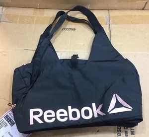 Reebok Gym Training Bag Travel Tote Black Rose Gold Womens - Picture 1 of 8
