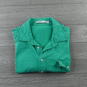 Criquet Performance Player Polo Shirt Mens Medium Green Short Sleeve Pocket - Picture 1 of 7
