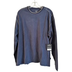 NWT Kuhl Men’s Wildfibre 100% Organic Cotton Kommando Crew Sweater Blue Large - Picture 1 of 7