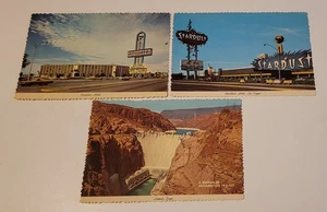3 cartoline Nevada RPPC non spedite Las Vegas Stardust Frontier Hotels Hoover Dam - Foto 1 di 5