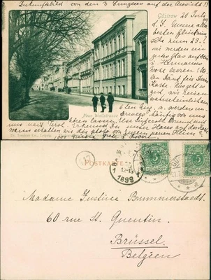 Ansichtskarte Güstrow Neue Wallstraße 1899 - Bild 1 von 3