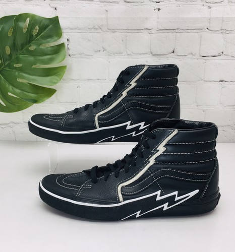 Sneakers alte Vans Off The Wall uomo 8 donna 9 5 volt pelle nera media