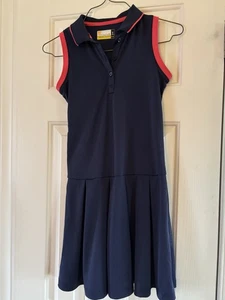 Jack Nicklaus Girls Navy Blue Dress Size 10-12 M Sleeveless Pleated Golf Tennis - Picture 1 of 7
