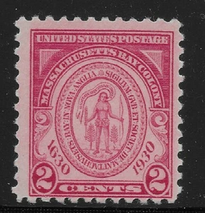 US Scott #682, Single 1930 Massachusetts Bay Colony 2c FVF MNH - Picture 1 of 1