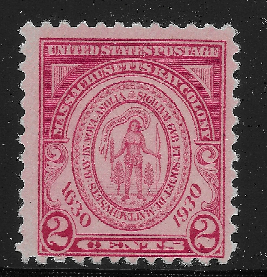 US Scott #682, Single 1930 Massachusetts Bay Colony 2c FVF MNH - Image 1 of 1