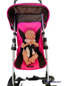 Maclaren Quest Coffee/Carmine Rose Doll Stroller - Picture 1 of 4