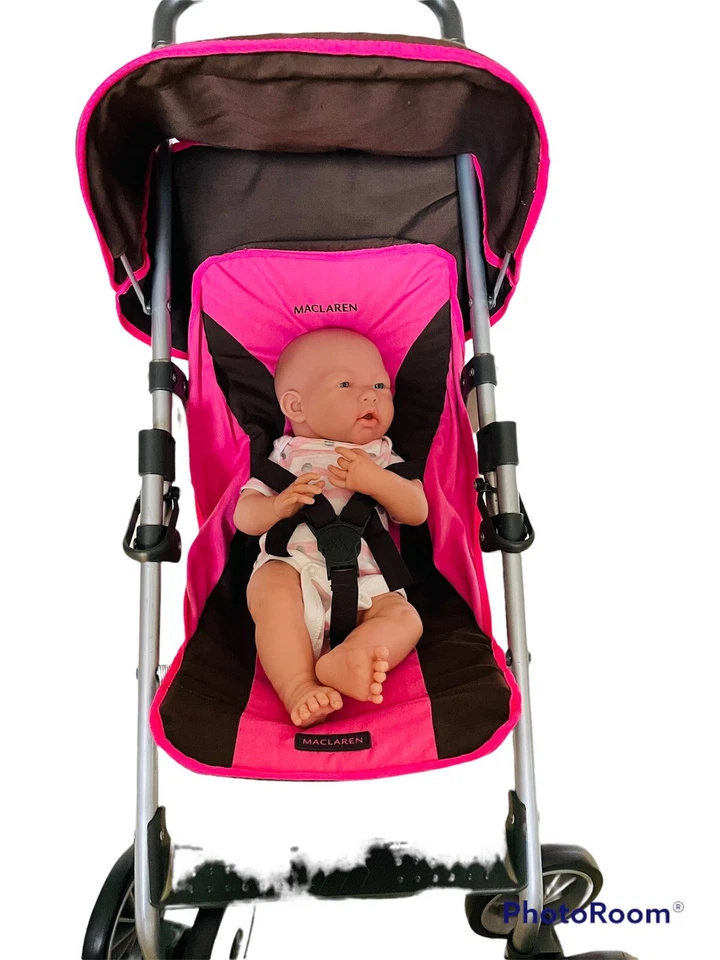 Cochecito de muñeca Maclaren Quest café/rosa carmínica Foto 1 de 4