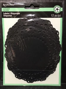 Recollections La Fleur Doilies Labels 12pc Craft 5” New - Picture 1 of 3