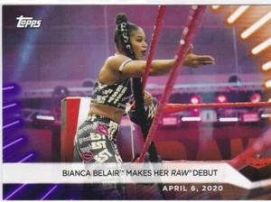 2021 TOPPS WWE WOMEN'S DIVISION PURPLE  #1 BIANCA BELAIR MAKES RAW DEBUT #18/99 - Picture 1 of 1