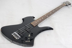 Used 90s FERNANDES MB-90 MIJ Black MockingBird Bass Player Grade 3.8kg W/GB - Picture 1 of 11
