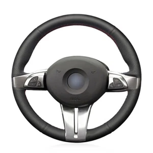 Hand-stitched Black Leather Anti-slip Soft Car Steering Wheel Cover for BMW Z4 - Picture 1 of 8