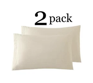 2 Pack MIHEMA Pillowcase Set 800 Thread Count 100% Microfiber Hypoallergenic - Picture 1 of 5