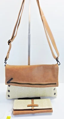 Hammitt VIP Large Saddie Raffia Crossbody Benjamin Slim Saddie Raffia Wallet NWT - Image 1 of 4