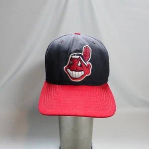 Vintage Cleveland Indians Snapback Hat New Era Dupont Pro Model Made In USA M-L - Picture 1 of 10