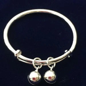 Silver baby bracelet, Toddler, baby bangle, gift, Infant BB bracelet, baby bangl - Picture 1 of 1