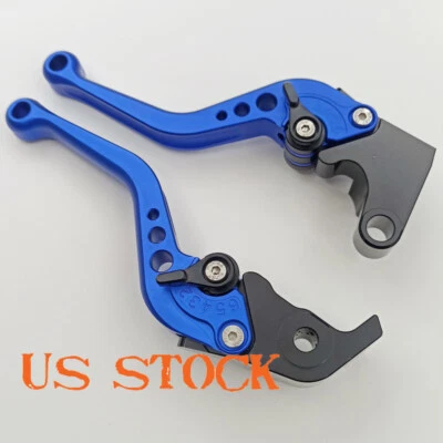 Par de palancas cortas de aluminio para Suzuki GSX1300R HAYABUSA 1999-2007 AZUL Foto 1 de 2