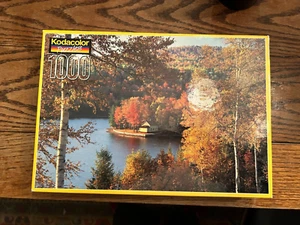 Vintage Jigsaw Puzzle Kodacolor Wyman Lake Near Bingham Maine 1000 PC Roseart - Picture 1 of 2